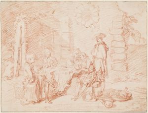 Soldiers Playing Cards in a Ruin
