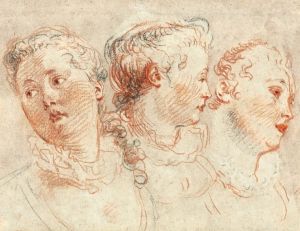 Three Studies Of The Head Of A Woman