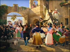 Romans Gathered for Merriment at an Osteria