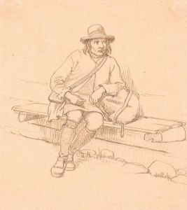Siddende svensk vandringsmand
