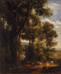 Landscape with goatherd and goats