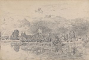 Fulham Church from across the River