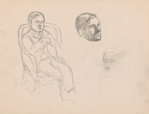 Seated Man and two Heads