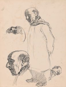 Standing Man and Two Heads