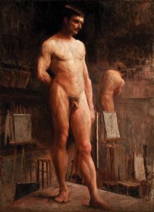 Nu masculino de frente