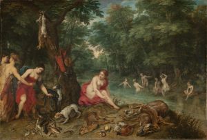 Nymphs bathing