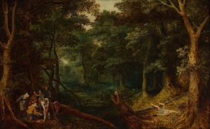 Landscape with robbers dividing the loot