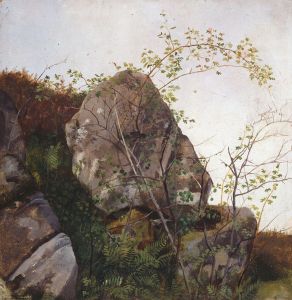 Study of Dog Roses and Ferns