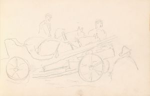 Drawings of carriages and figures