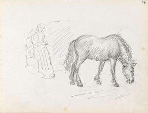 Female figure and horse