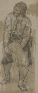Figure of a Man Leaning Forward
