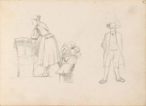 Laundry; standing human figure