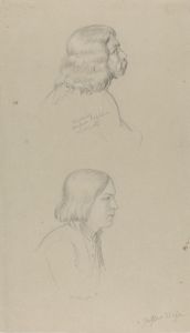 Man and boy head