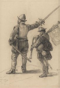 Scottish Warrior and Bagpiper