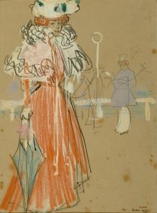 Female Figure in Red