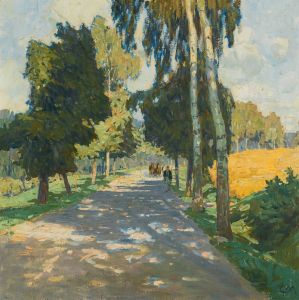 Tree lined road in Bruntál