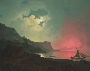 Vesuvius in eruption, viewed from Posillipo