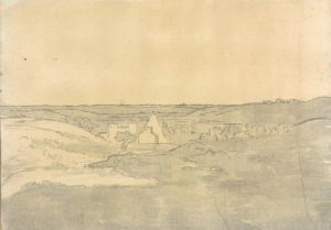 Landscape with Distant Buildings
