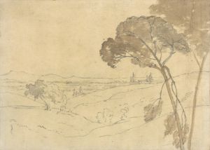 Landscape with Distant Buildings