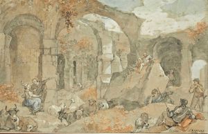 L’intérieur Du Colisée Avec Bergers Et Animaux