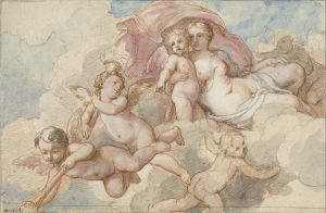 Venus met Amor en putti