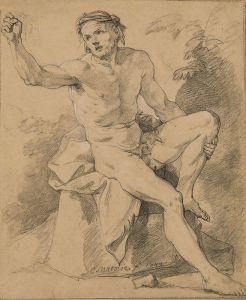 Académie d’homme nu assis