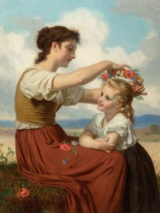 Couronne de fleurs des champs