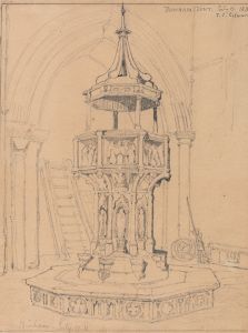 Font in Binham Church, Norfolk
