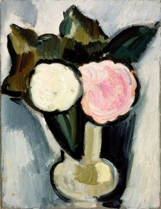 Pink and White Flowers in a Vase