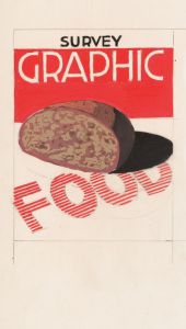 Graphic design for cover of Survey Graphic Magazine; ‘Food’