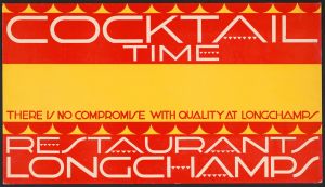Graphic designs for Longchamps Restaurants.] [Cocktail card