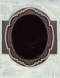 [Design for oval medallion and Ruppert Beer logo, colored black