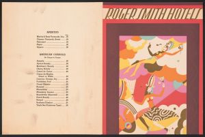 Design for drink menu, Casino in the Sky, Holyoke, MA.