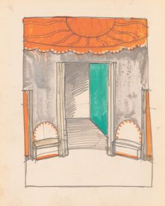 Design for miscellaneous interior.] [Sketch of interior