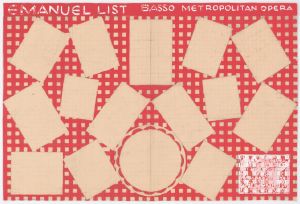 Designs for promotional material for opera singer Emanuel List.] [Drawing for brochure page