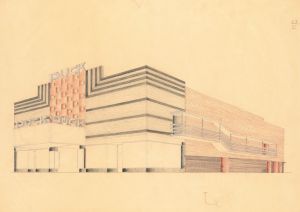 Designs for the Puck Theater , New York, NY.] [Exterior perspective study