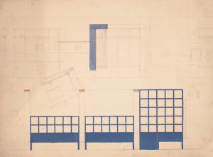 Designs for unidentified restaurant interior, possibly Elysée restaurant, 1 East 56th St., New York, NY.] [Drawing of restaurant details
