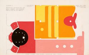 Drawings for proposed decorations of Mike Lyman’s Restaurant, 424 W. Sixth St., Los Angeles, CA.] [Color scheme for ceiling, playroom – bar – foyer