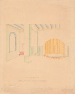 Interior perspective drawings of Hotel Siwanoy, Mount Vernon, NY.] [Interior perspective of dining room
