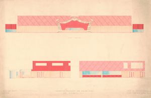 Proposed treatment for roller rink, Elizabeth, N.J.] [Wall elevations, royal scheme