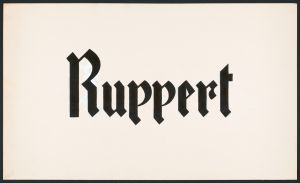 Typographical studies for Ruppert Beer