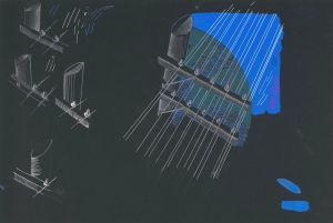 Graphic designs for Fortune magazine.] [Studies drawn on black paper