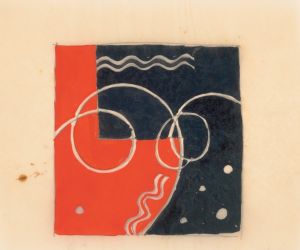 Miscellaneous small sketches for inlaid table tops.] [Design with geometric motif