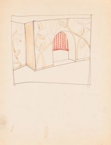 Design drawings for miscellaneous interiors, some possibly related to the Hotel St. George, New York, NY. Sketch for miscellaneous interior