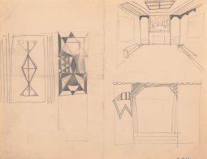 Designs for Shellball Apartments, 8300 Talbot St. at Lefferts Blvd., Kew Gardens, New York, NY. Design for main lobby