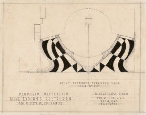 Drawings for proposed decorations of Mike Lyman’s Restaurant