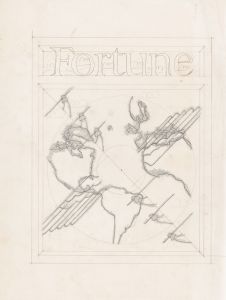 Graphic designs for Fortune magazine. Study of telephone poles