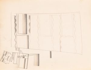 Interior design drawings for unidentified rooms. Sketch for unidentified interior