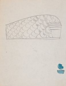 Suggested treatments of Auditorium for Theatre and Concert Hall, New York World’s Fair 1939. Sketch for unlettered scheme