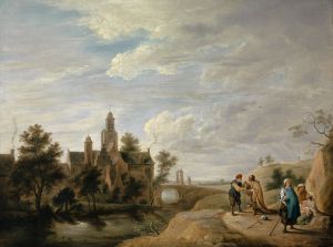Landscape with Staffage Figures
